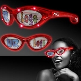 Red Custom LED Billboard Sunglasses