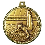 Custom Stock Medal w/ Rope Edge (Gymnastics Male) 2 1/4