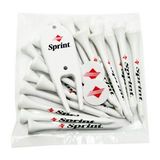Custom Golf Tee Poly Packet with 20 Tees, 2 Markers & Divot Tool
