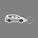 Key Ring & Full Color Punch Tag - White Civic Wagon