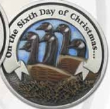 Custom Twelve Days Of Christmas 3D Gallery Print Mini Ornament (Day 6 - Six Geese-A-Laying), 1.875