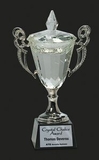 Custom Championship M Crystal Cup Trophy Award M, 9 1/2
