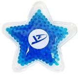 Custom Blue Star Hot/ Cold Pack with Gel Beads, 4 1/2