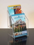 Custom 2-Pocket, 2-Tiered Clear Acrylic Brochure Holder, 11