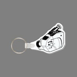 Key Ring & Punch Tag W/ Tab - Camcorder (3/4 View)