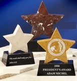 Custom Red Marble Star Award (6