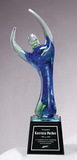 Custom Dance of Victory Art Glass Award - 11 1/2