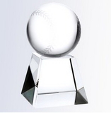 Custom XSmall Crystal Championship Baseball Trophy (2 3/8