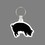 Custom Key Ring & Punch Tag - Eating Pig Silhouette Tag W/ Tab, Price/piece