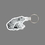 Custom Key Ring & Punch Tag - Bull Frog Tag W/ Tab, Price/piece