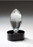 Custom Touch Down Optic Crystal Football Trophy - 6 3/4