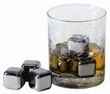 Custom Stainless Steel Ice Cubes Deluxe Set with Freezer Ice Tray (Laser Engraved)