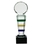 Custom 3 Color Crystal Award w/ Facet Crystal Round Top (12 3/4"), Price/piece