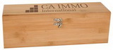 Custom Solid Bamboo Wine Box, 14 1/4