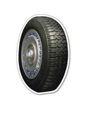 Custom Tire With Wheel Magnet - 5.1-7 Sq. In. (30MM Thick)
