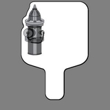 Custom Hand Held Fan W/ Fire Hydrant, 7 1/2