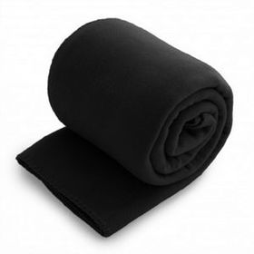 Blank Fleece Throw Blanket - Black (Overseas) (50"X60")