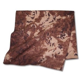 Custom 100% Cotton Brown Tie Dye Bandanna (Import) 22"x22" (Printed)