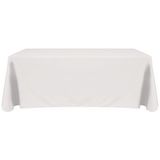 6' Blank Solid Color Polyester Table Throw - Oyster