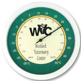 Custom 12" Round Wall Thermometer with Full Color Imprint