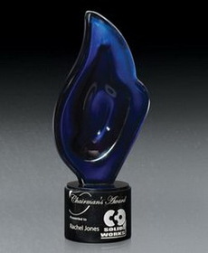 Custom Sapphire Blaze Award (5 3/8"x12"x3 3/8")