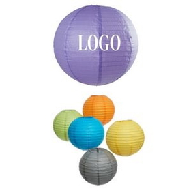 Custom 10" Assorted colors Paper Lantern With Metal Frame