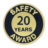 Blank Safety Award Pin - 20 Year, 3/4