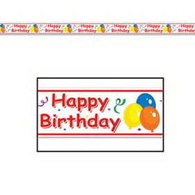 Custom Happy Birthday Party Tape, 3" L x 20' W