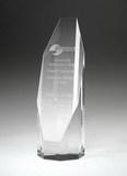 Custom Crystal Octagon Tower Award, 6