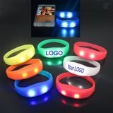 Custom Silicone Music Activated Wristband, 7.8