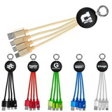 Custom Metallic Logo Light Up Cable With Type C USB, 1.325