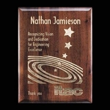 Custom Carisbrooke High Gloss Walnut Wall Plaque Award (12