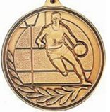 Custom 500 Series Stock Medal (Male Basketball Player) Gold, Silver, Bronze