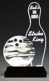 Custom 386-AP0BOWLMBBZ  - Best-In-Bowling Award-Clear Acrylic