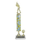 Custom Single Column Softball Trophy w/Figure & Sport Trim (16