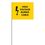 1-Color 4" X 5" Custom Vinyl Marking Flag With 24" Wire, Price/piece