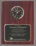 Blank Rosewood Clock Plaque w/ Contemporary Clock Face (9