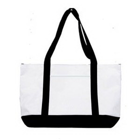Blank Shopping Tote Bag 2 Tone, 19" W x 12" H x 4.5" D