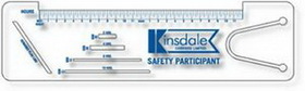 Custom .020 Clear Plastic Logbook Ruler, Stock Shape (2.25"x8.125"), Spot Color