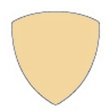 Custom Shield w/ Pointed Bottom Die Struck Hand Polished Lapel Pin (1