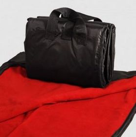 Blank Picnic Blanket - Fleece With Waterproof Shell - Red, 50" W X 60" L