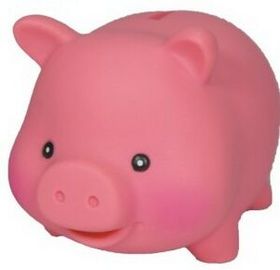 Custom Rubber Piggy Bank (5 1/8"x4"x3 1/2")