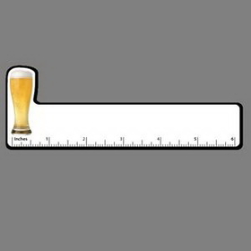 Custom 6" Ruler W/ Full Color Pilsner Glass Of Beer