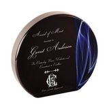 Custom Blue Round Vapor Acrylic Award (5 in), 5