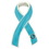 Blank Light Blue Ribbon with Stone Pin, 1 1/4" H x 3/4" W, Price/piece