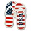 Blank Patriotic Flip Flops Lapel Pin, 1 1/4" H x 1" W, Price/piece