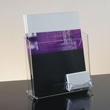 Custom Acrylic Literature Holder w/Business Card Pocket