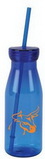 Custom 17 Oz. Plastic Bottle W/ Straw, 7 3/4
