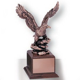 Custom Electroplated Bronze Eagle Trophy (13")