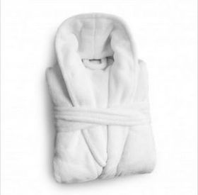 Blank Mink Touch Robe - White, 48" L